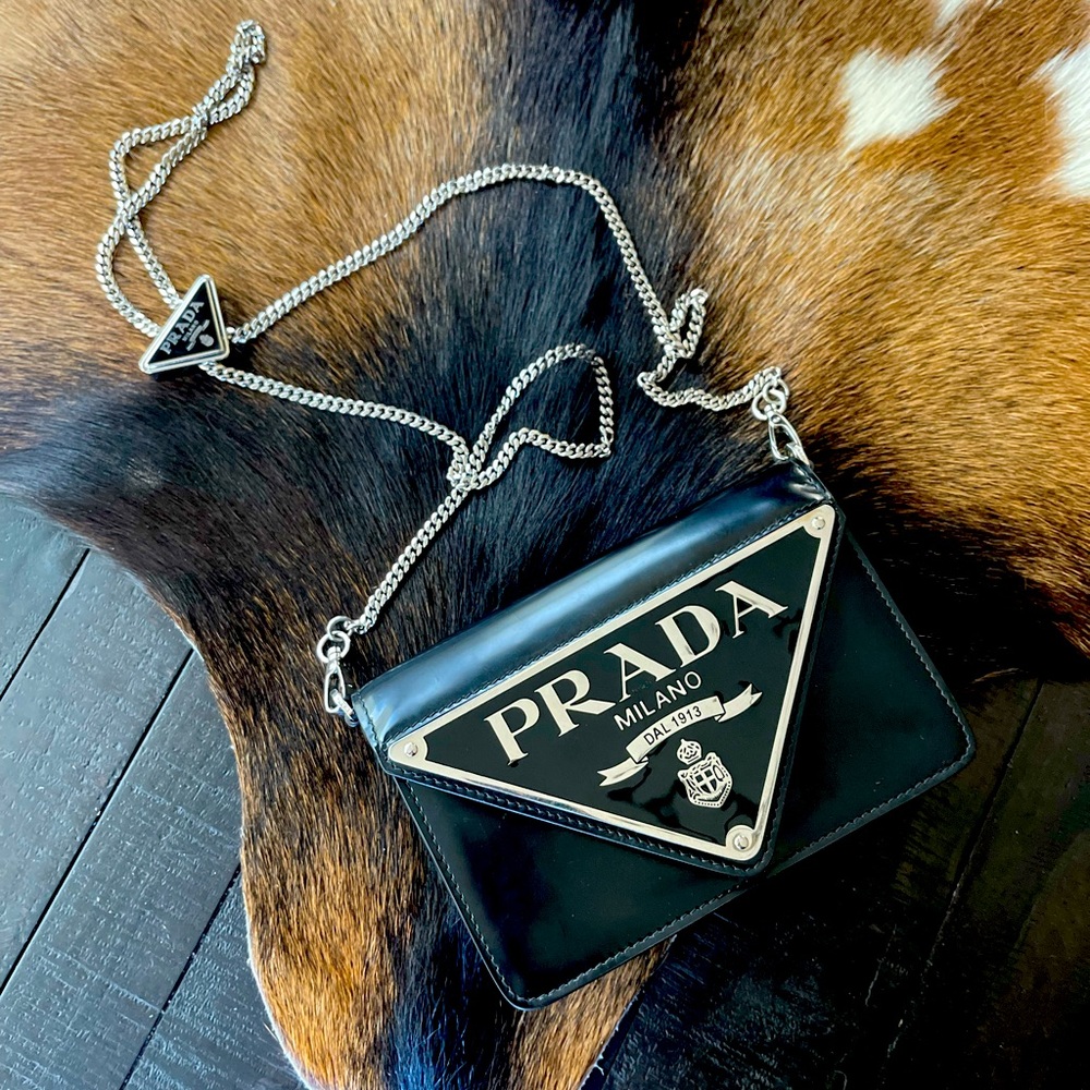 Prada Bandoliera Spazzolato clutch/crossbody